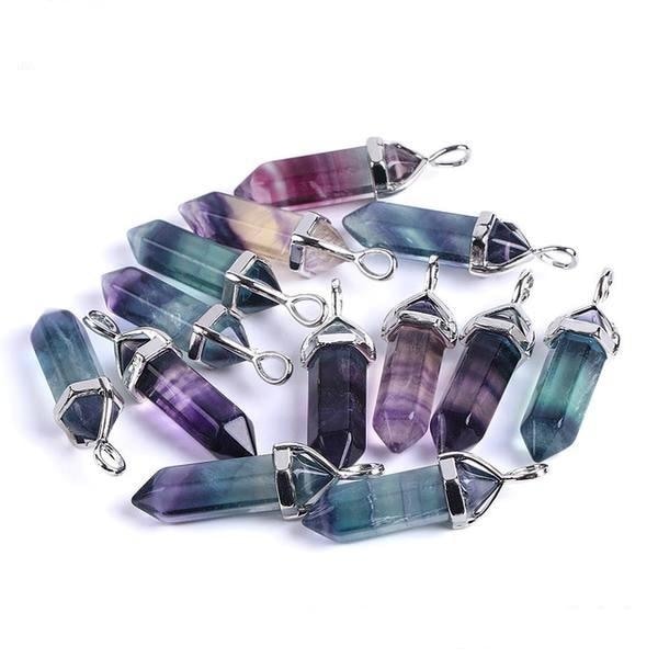 rainbow fluorite necklace