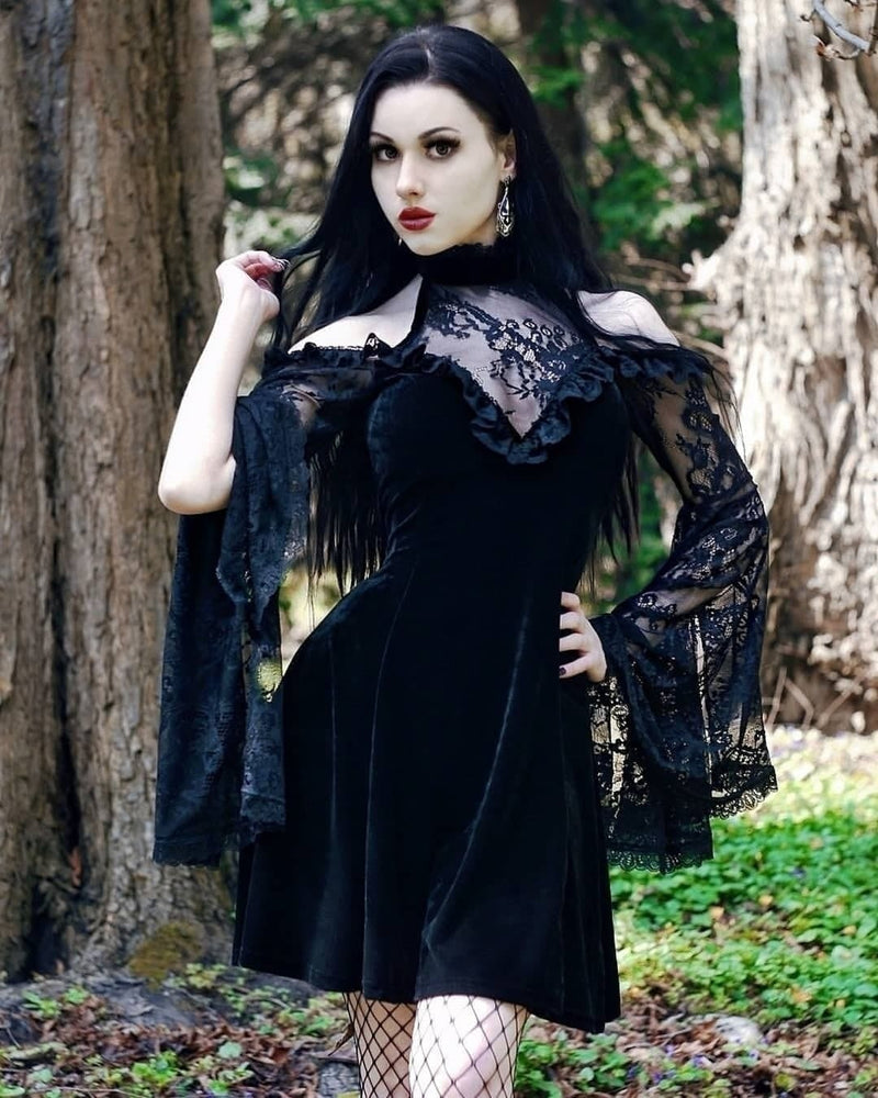 Midnight Bride Dress Gothic Dark Alternative Fashion Arcane Trail