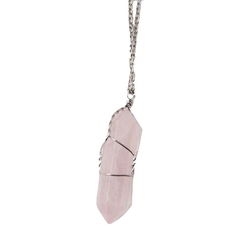 Single Wrapped Crystal Pendant Necklace Healing Reiki | Arcane Trail