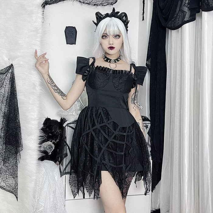 Spider Web Princess Dress Goth Occult Pagan | Arcane Trail