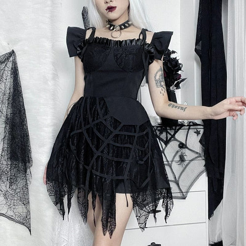 Spider Web Princess Dress Goth Occult Pagan | Arcane Trail