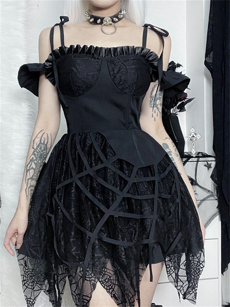 Dainty Goth Lace Overlay