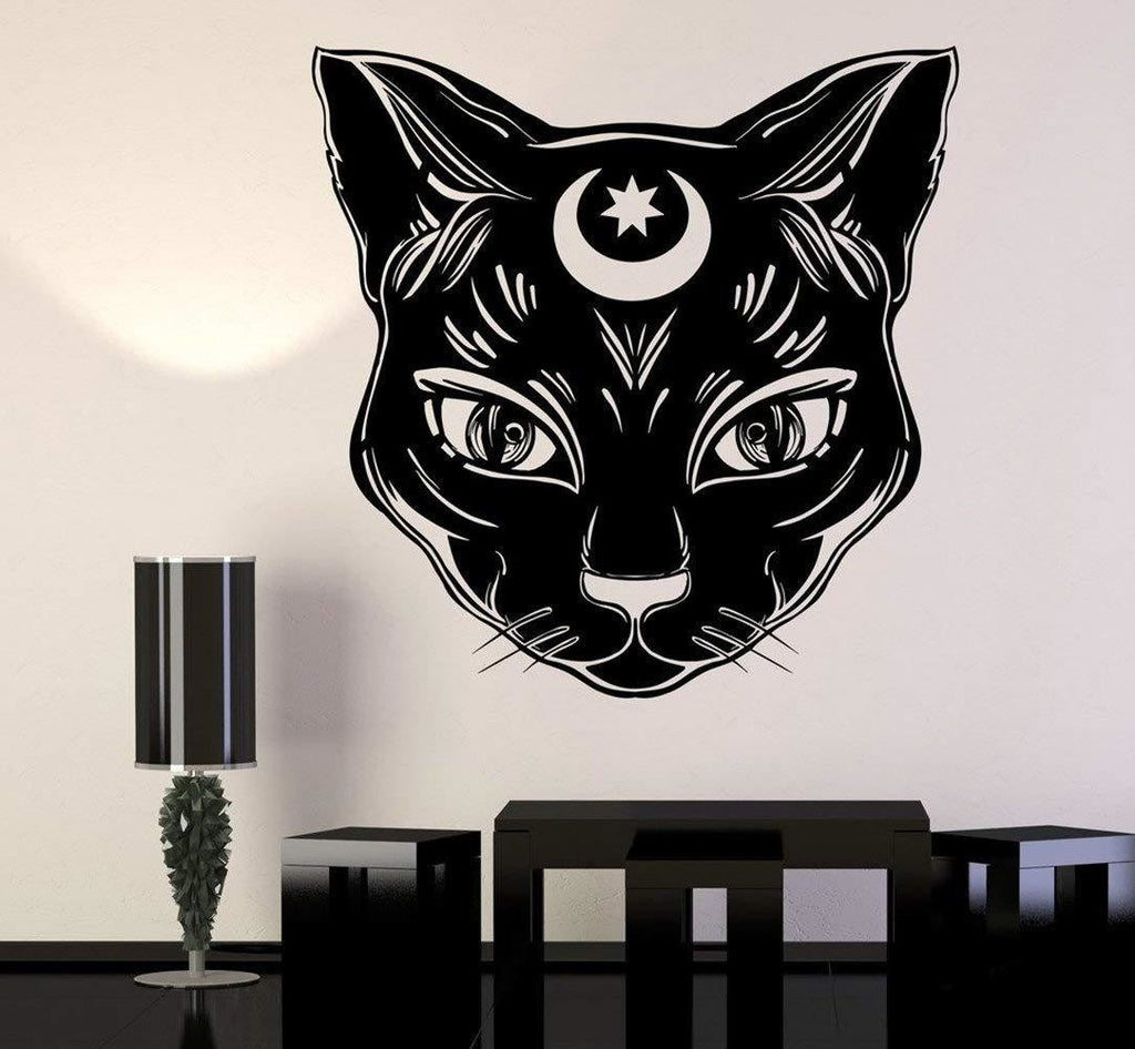 Wicked Black Cat Wall Decal Removable Sticker Art Witch