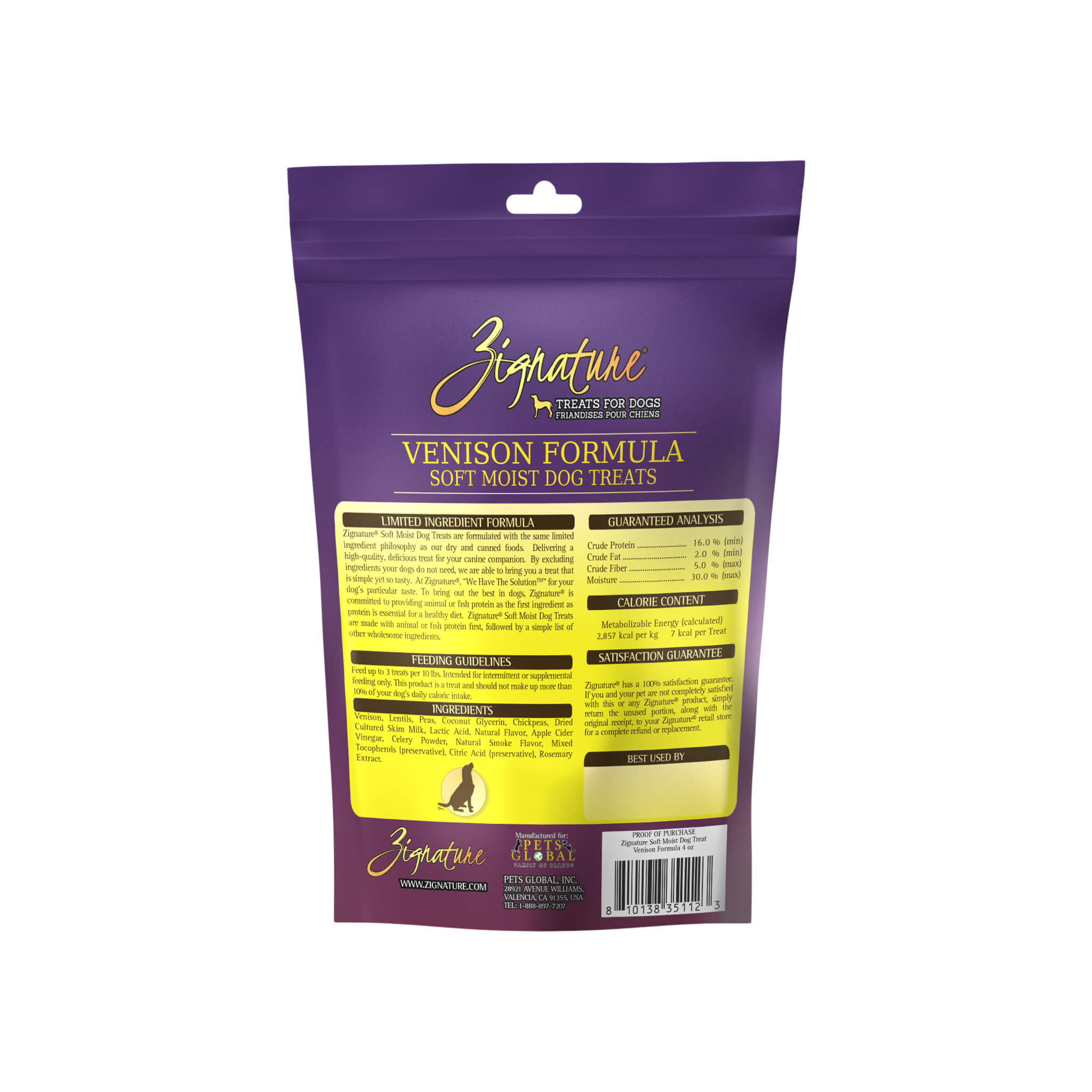 Zignature Soft Moist Treats For Dog