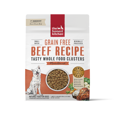 The Honest Kitchen Grain Free Beef Recipe Tasty Whole Food Clusters bag