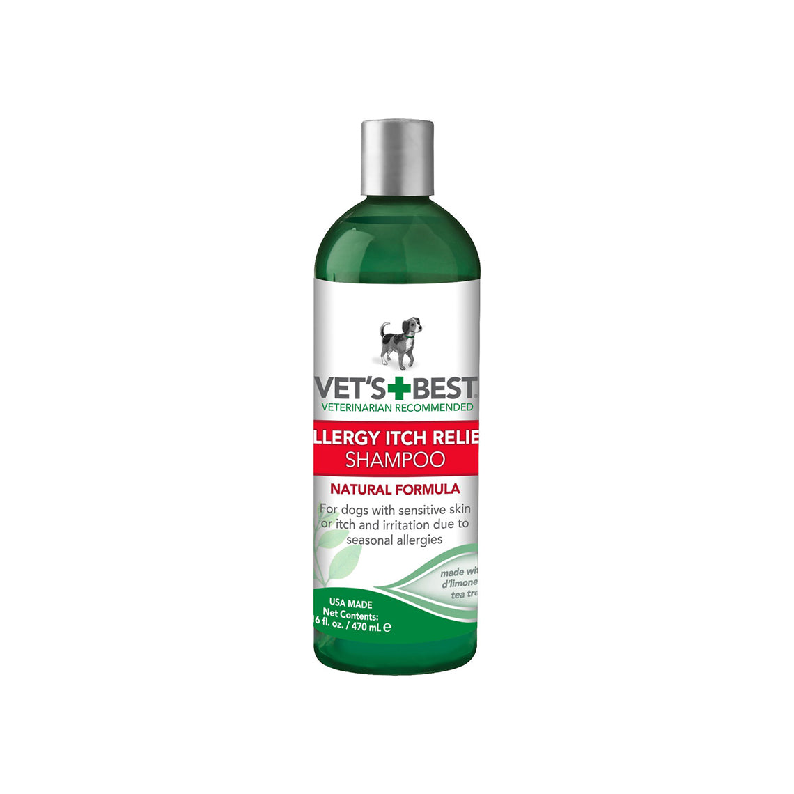 Vet's Best Flea Relief Shampoo for Dogs Only Natural Pet