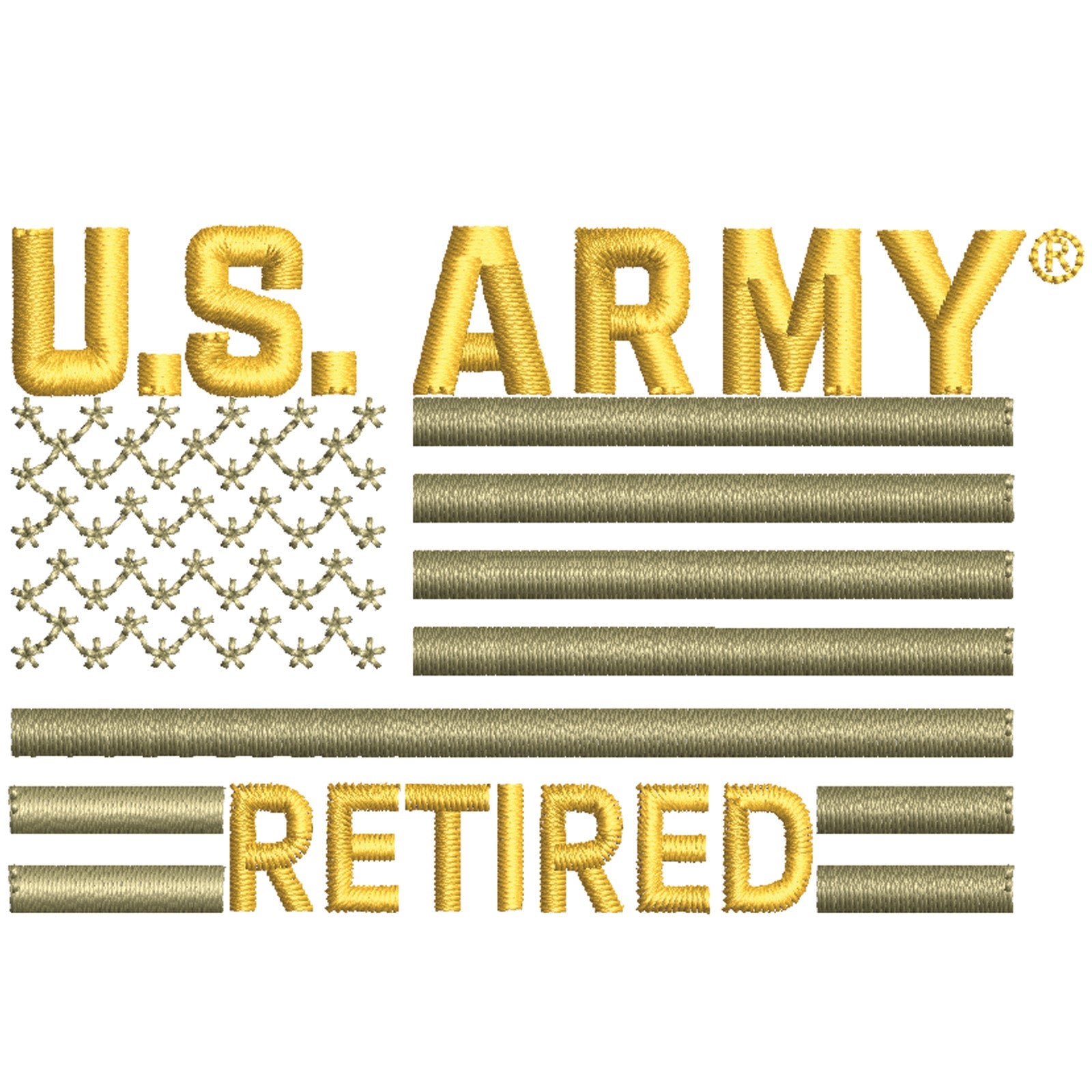 Licensed US Army Retired Flag