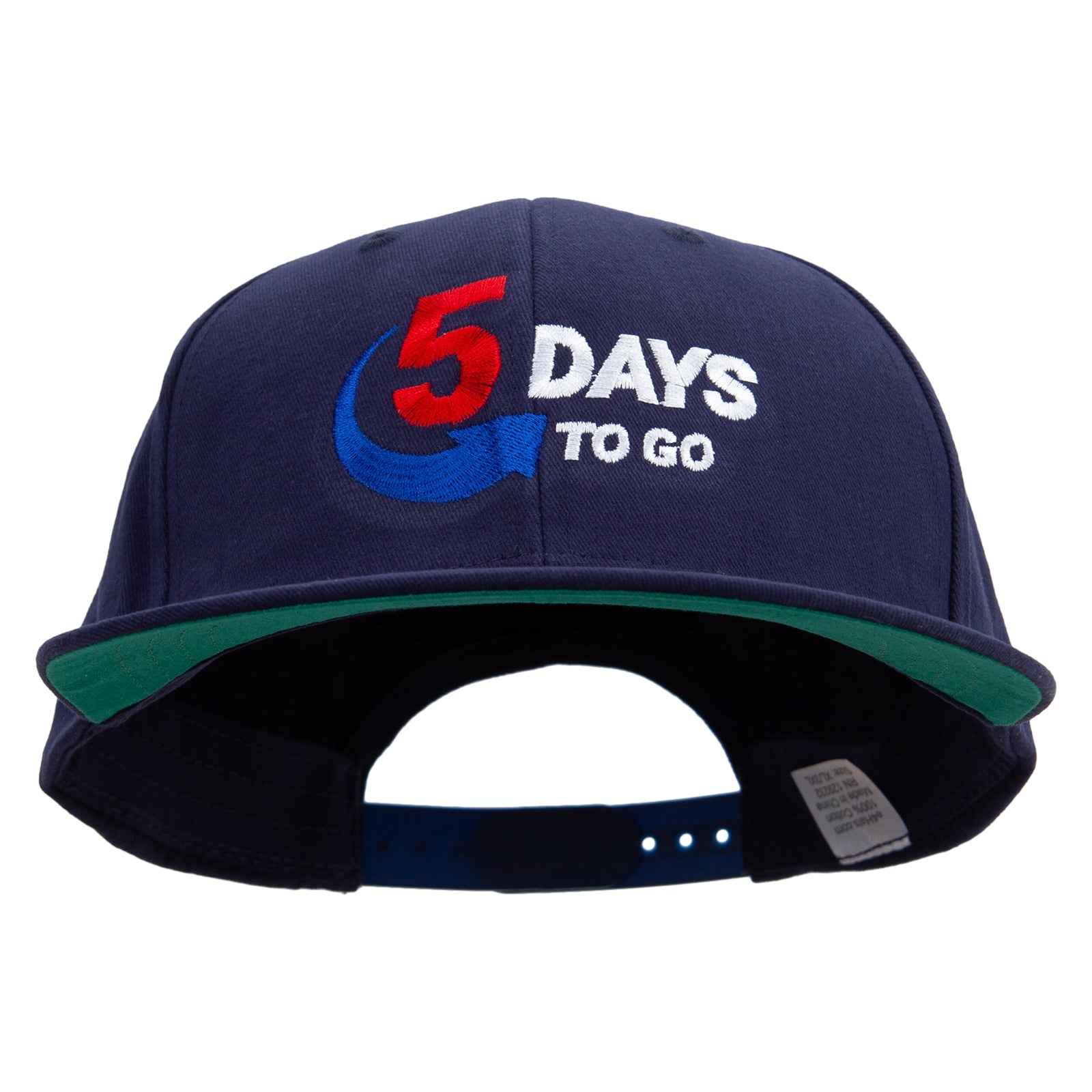 5 Days to Go Embroidered Brushed Cotton Twill High Profile Extra Size Cap