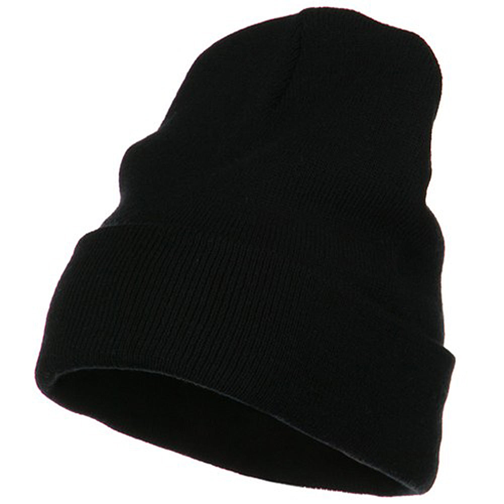 Big Size Acrylic Long Beanies - Black XL-3XL