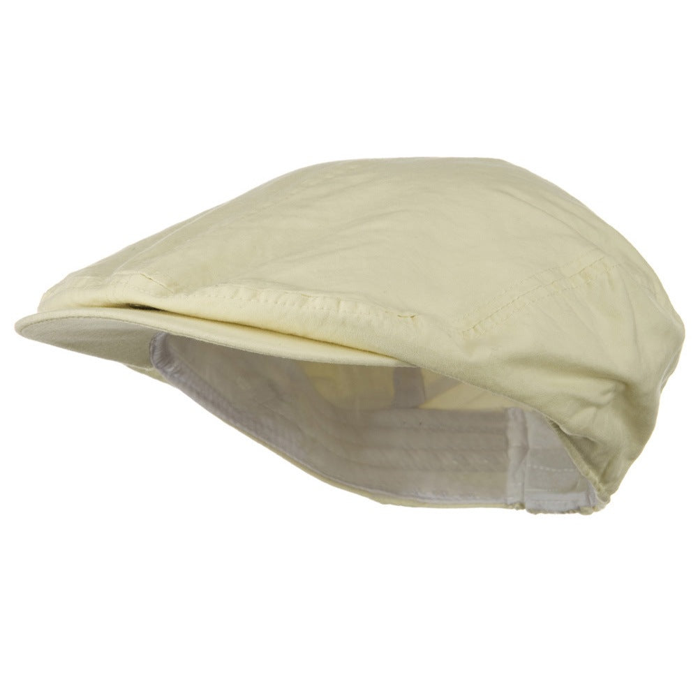 Big Size Washed Canvas Ivy Cap - Beige XL-2XL