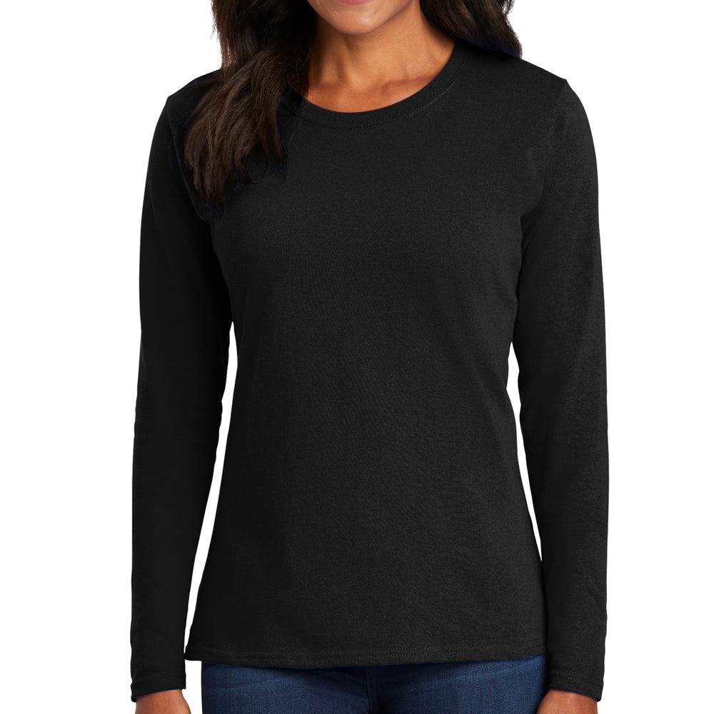 Women's Big Size Port & Company Long Sleeve Cotton T-Shirt - e4Bigs.com product image