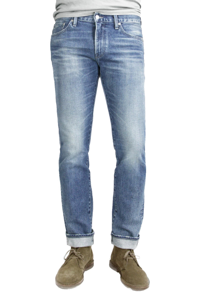 Hunter in Aspen | Men's Slim Medium Washed Stretch Selvedge Jeans | S.M ...
