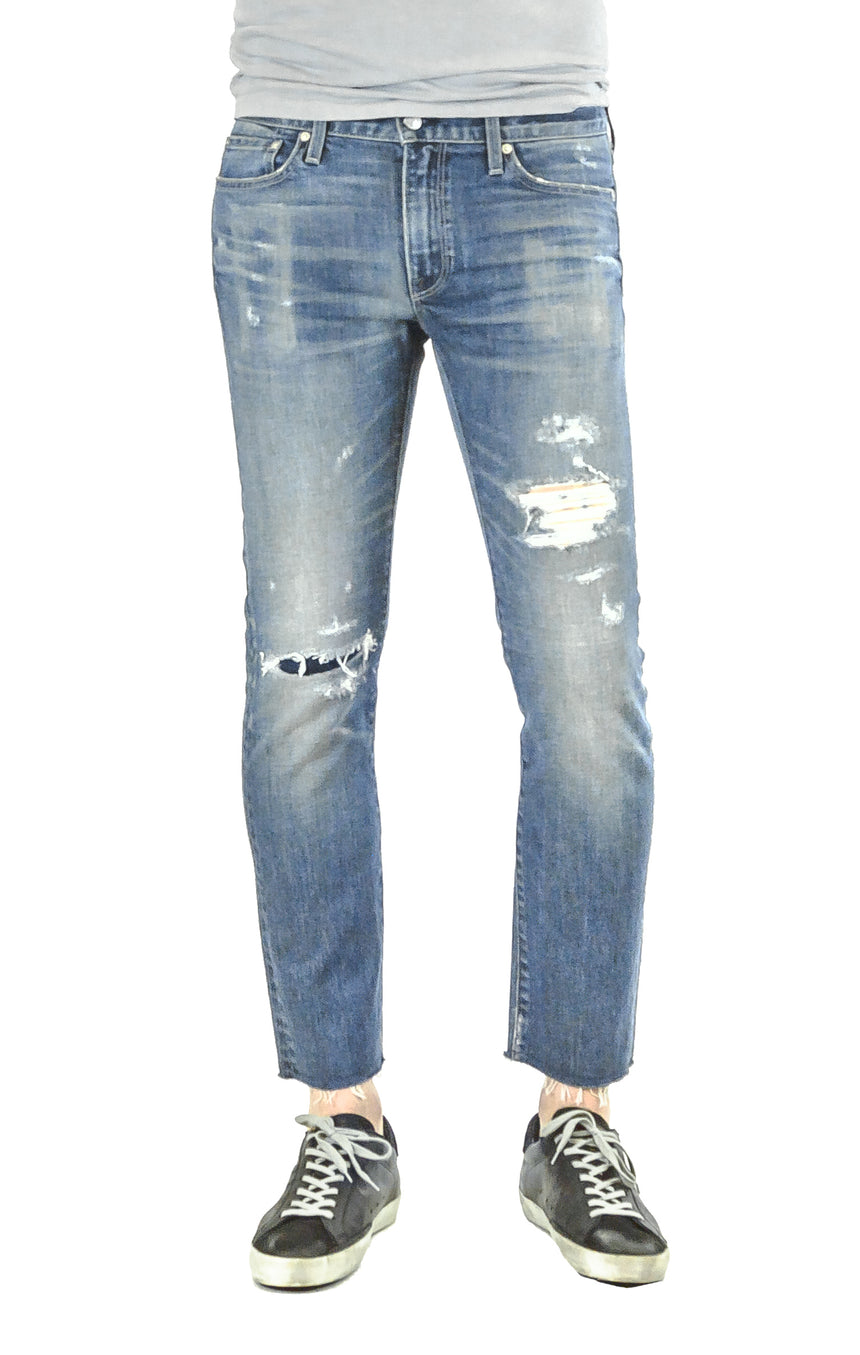 Finn in Moy | Men's Tapered Slim Medium Indigo Men's Jeans with ...