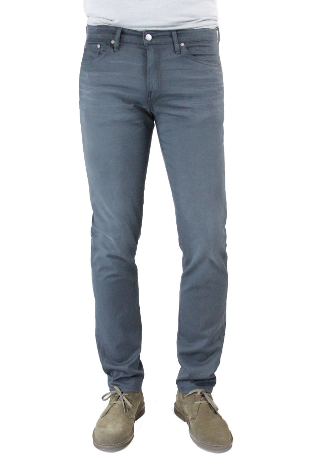 Hunter in Vintage Slate | Men's Slim Blue Grey Vintage Wash Twill Pants |   Studio