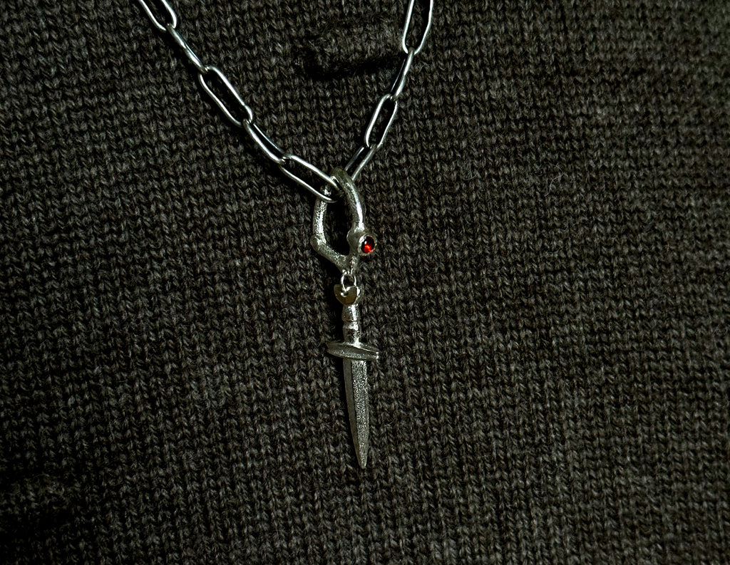 Silver Dagger on a Chain