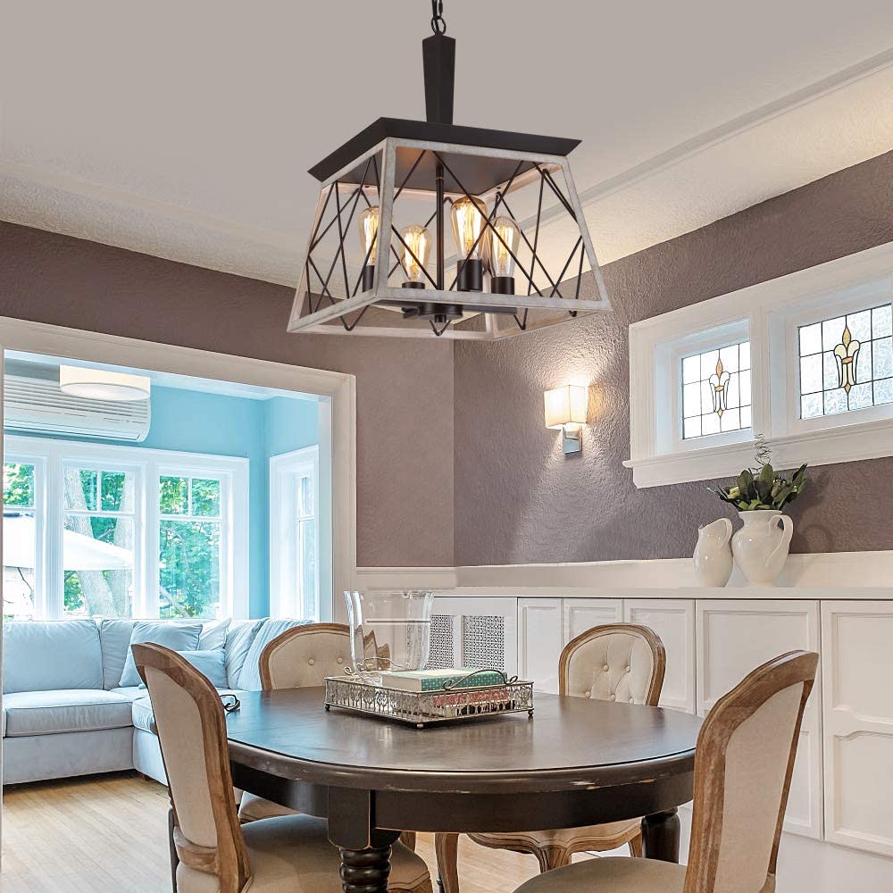 primitive dining room lighting