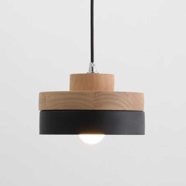 Cylinder Modern Wood Pendant Light 