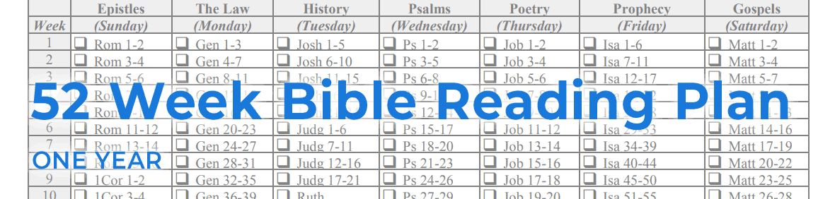 Read The Bible In A Year Chronological Chart