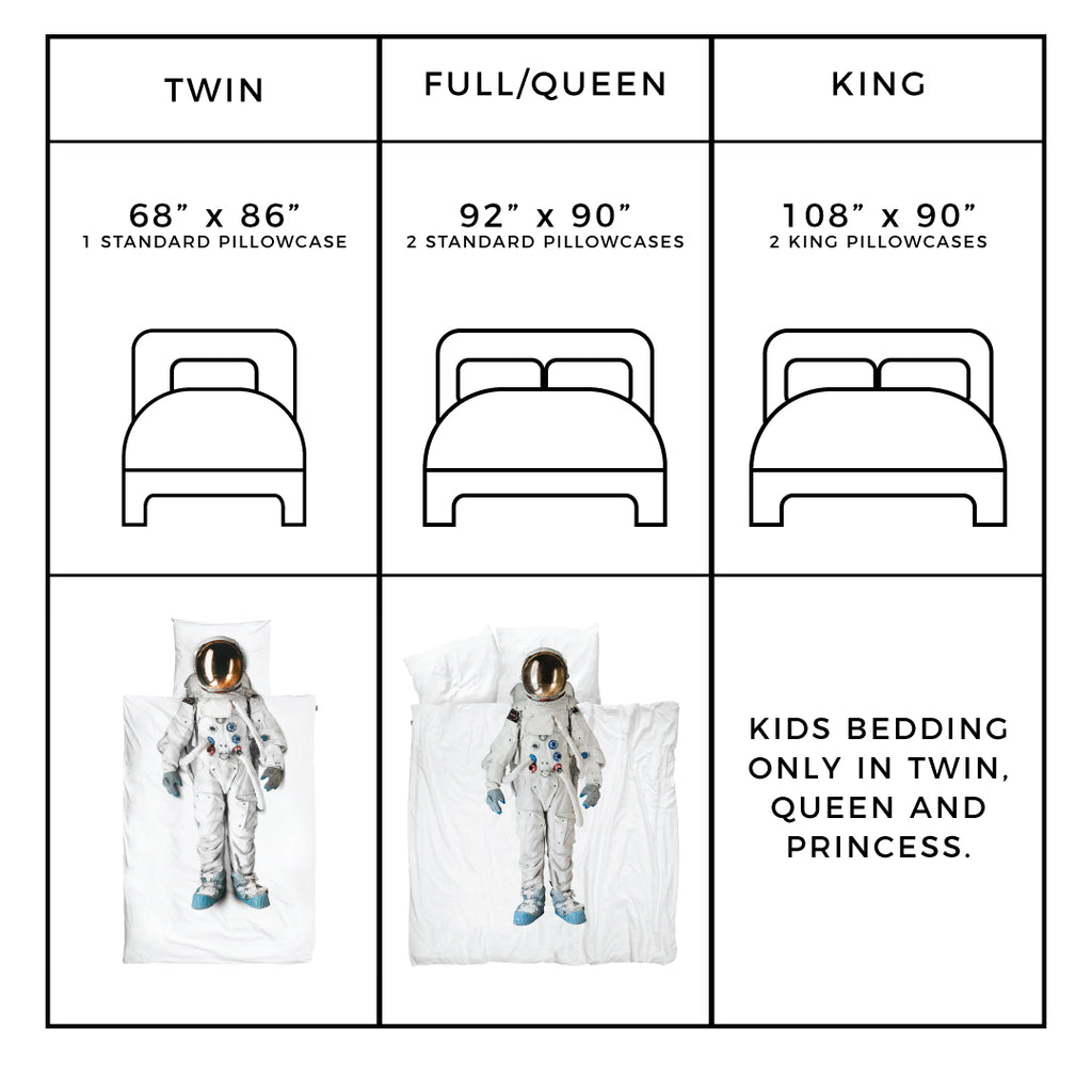 Snurk Usa Astronaut Kids Duvet Cover Set Snurk Living