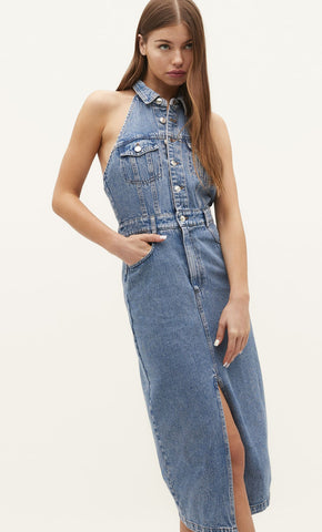 Absolème tendance mode robe en jean