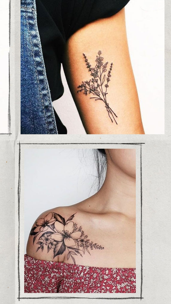 Absolème tendance tatouages fleurs réalistes