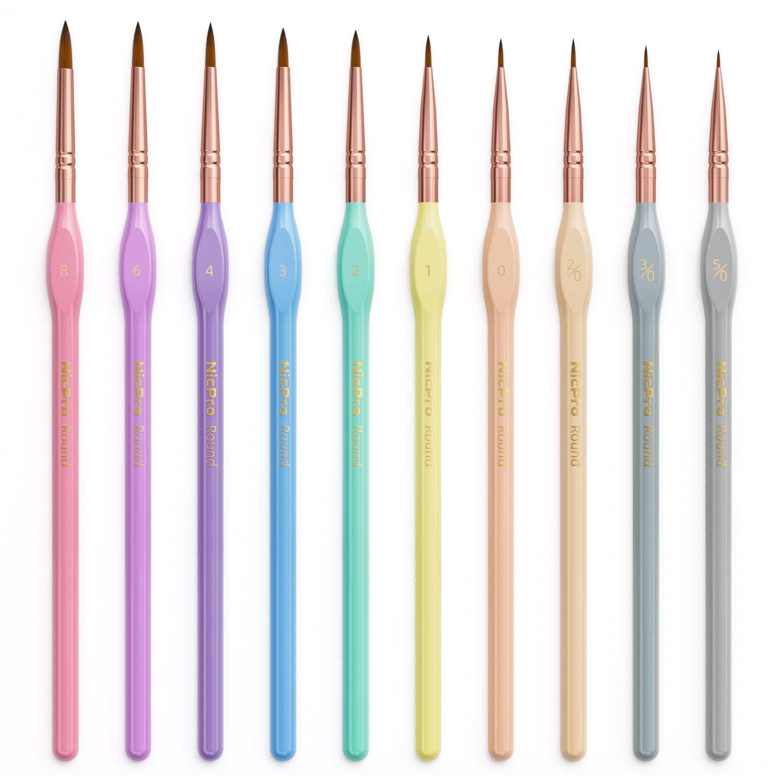 SN NJDF Fine Detail Paint Brushes Set for Tiny Tip Acrylic and Watercolor  Painting