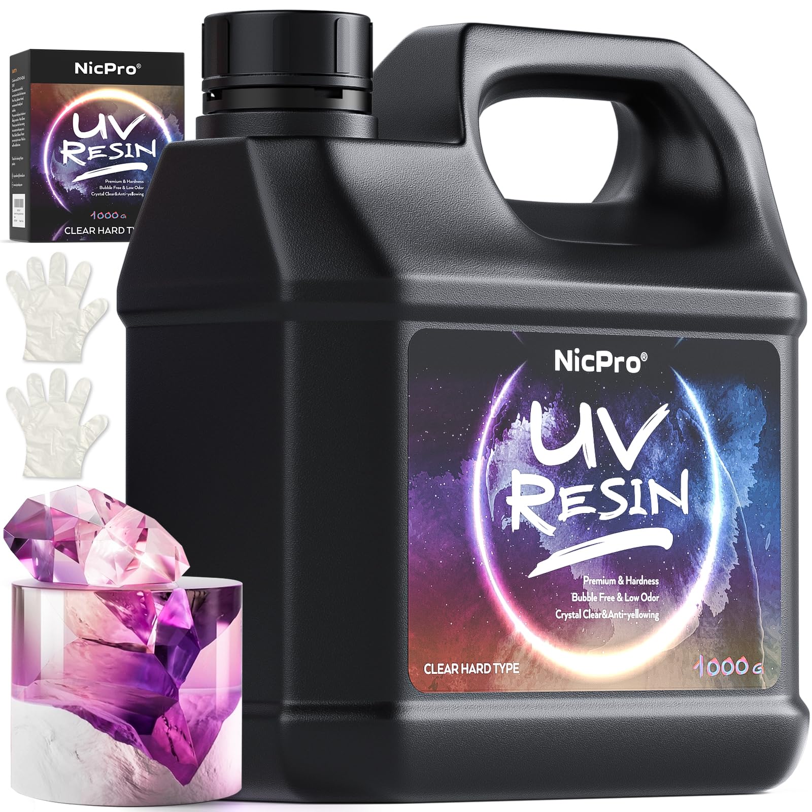 400g Clear UV Resin Kit - High Gloss UV Epoxy Resin Hard Type
