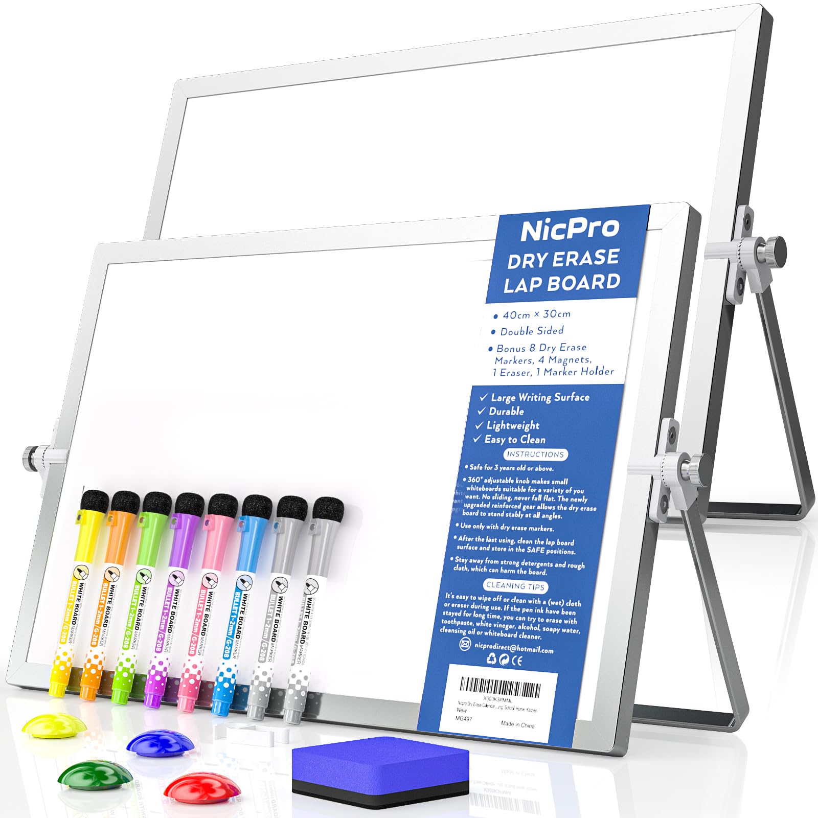 Education Lap Board, 9 x 12, Dry-Erase Surface, Marker Included -  QRT12900962A, Acco International Inc.