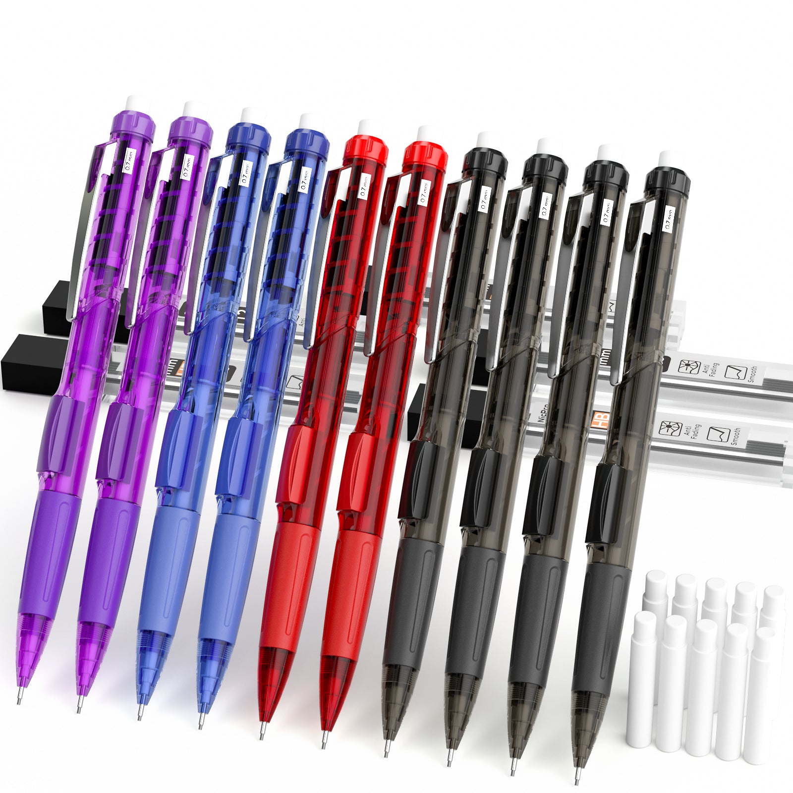China HB&2B Lead Eraser End Mechanical Pencil Soft Grip Pastel Colours  Manufacture and Factory