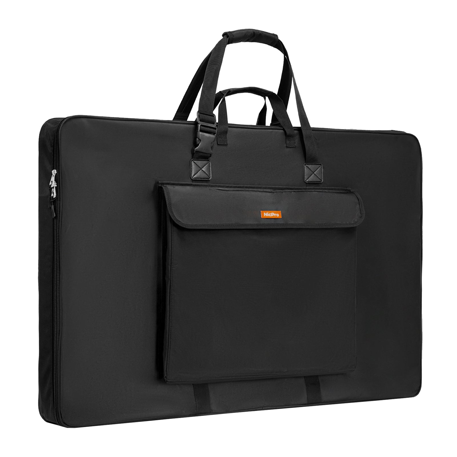 Black Portfolio Bag, 38x26in Art Portfolio Bag, Thick Canvas Light