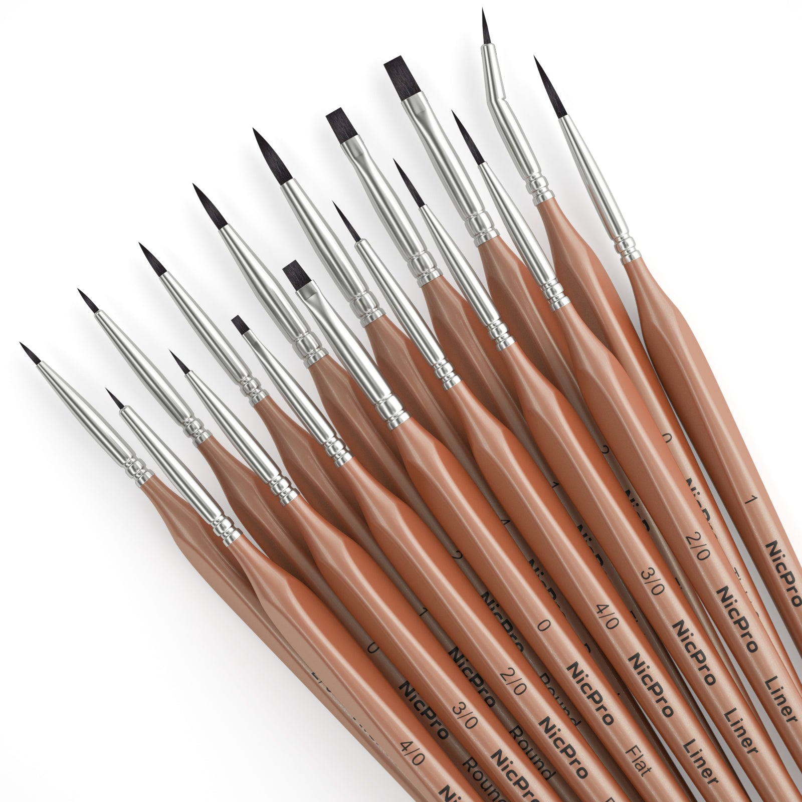 Nicpro 24 PCS Paint Brushes Set, Acrylic Paint Brush, Enhanced Synthet