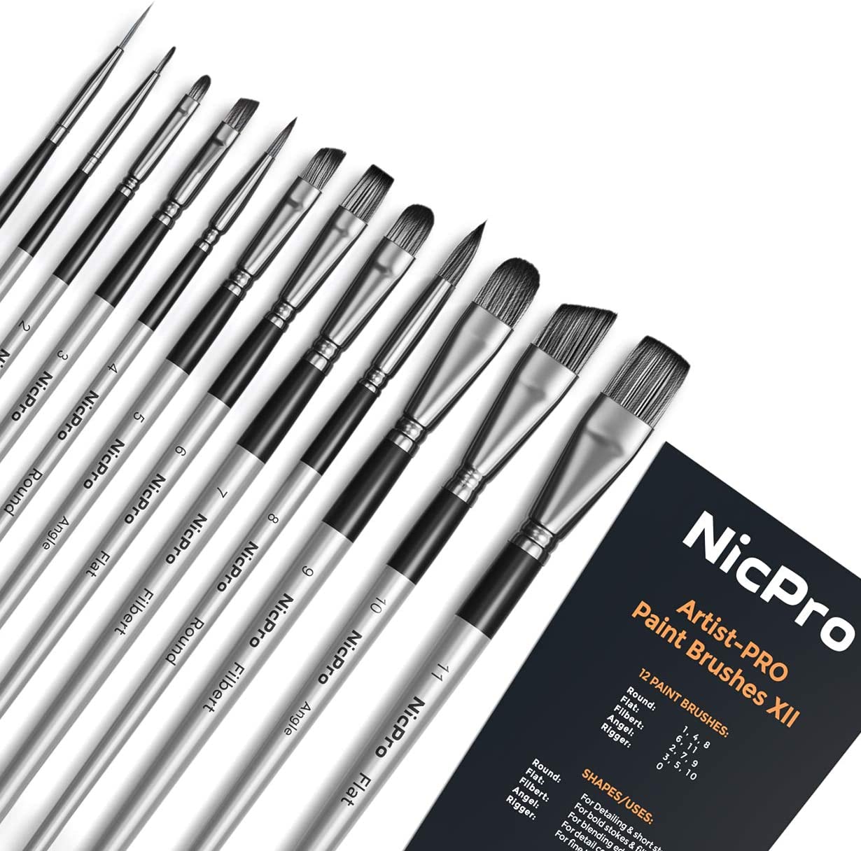 Nicpro Micro Detail Paint Brush Set 15 Small Professional Artist Miniature  Fine Detail Brushes for Art Watercolor Oil Acrylic Craft Models Rock Painting  Citadel & Paint by Number -Come with Holder Brown