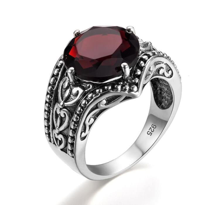 garnet stone ring