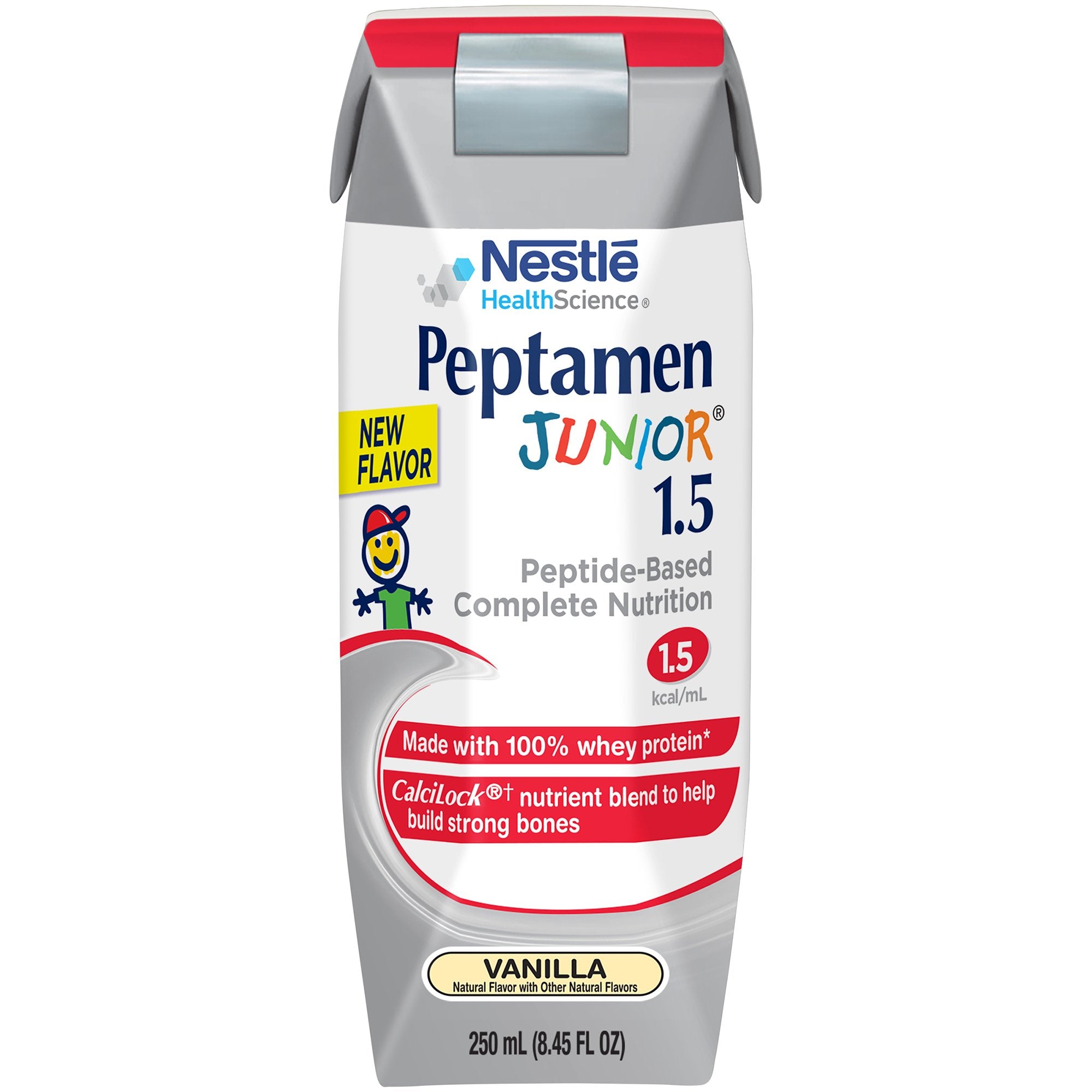 Nestle Healthcare Nutrition - Pediatric Tube Feeding Formula Peptamen Junior® 1.5 Vanilla Flavor 250 mL Carton Liquid Whey Prote - Everyday Supply Co product image