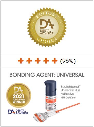 Dental Advisor Scotchbond Universal Plus Adhesive 2021 Editors Choice Award