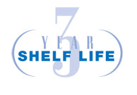 3-year shelf life