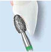 Komet 379 Egg Diamond Bur Clinical Technique