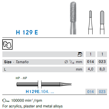 H129E : Détails techniques