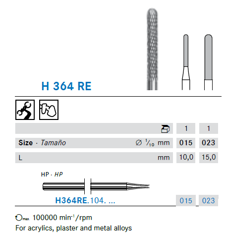 H364RE : détails techniques