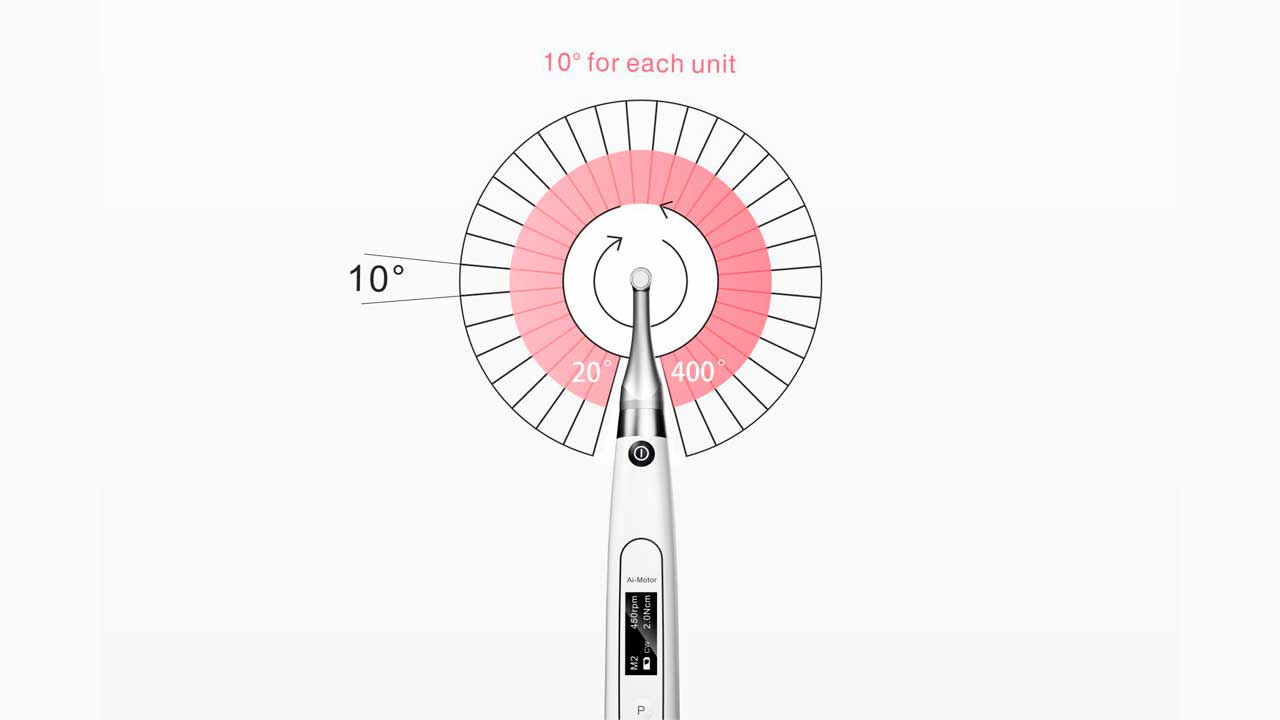 endo motor ai with an adjustable reciprocating angle