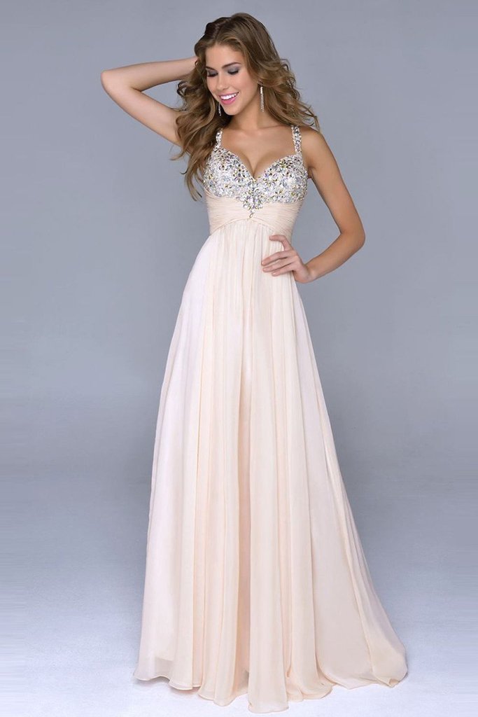 Modest Spaghetti Straps Backless Beaded Prom Dresses Pfp1238 Promfast 6108