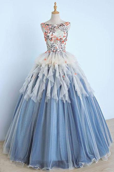 applique ball gown