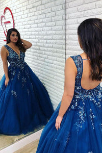 royal blue plus size ball gowns