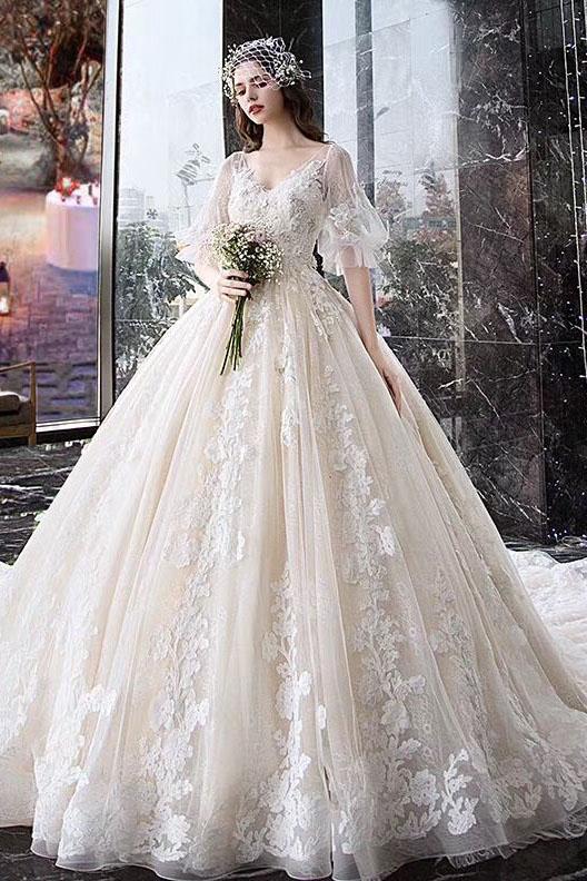 poofy ball gown wedding dresses