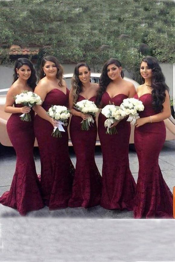 wine short bridesmaid dresses