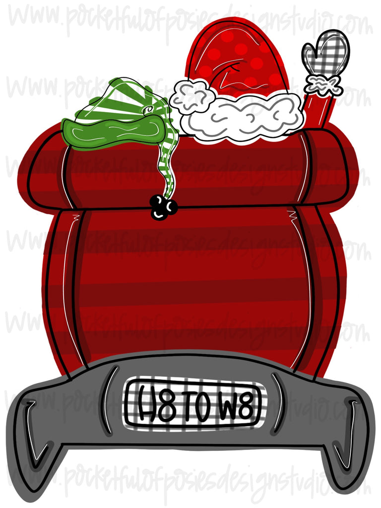 santa with coal clipart