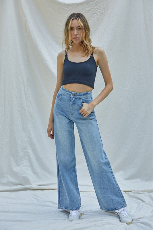 The Trish Wide Leg Jeans — Thread + Seed