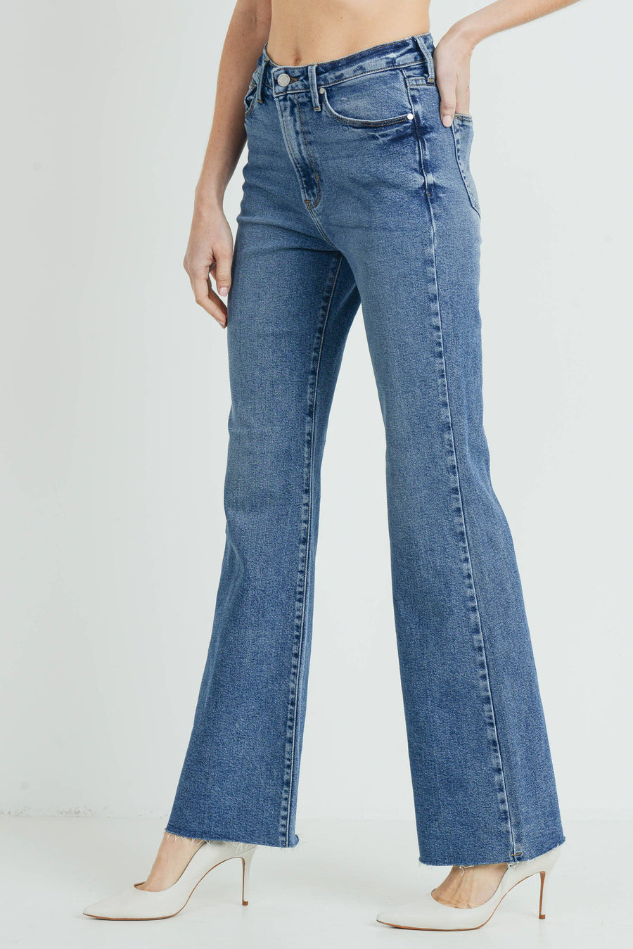 The Dana Disco High Rise Flare Jeans by Just Black Denim – Thread + Seed