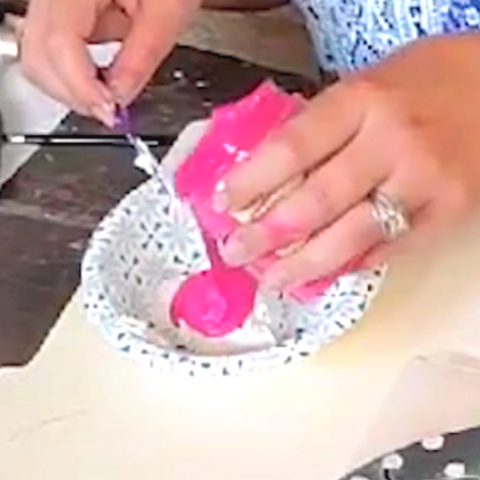 Mixing mud with paint