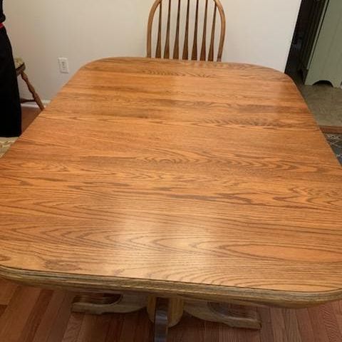 Adding a Touch of Sophistication & Elegance to your Dining Area - Refinishing in Black Wood Coating -  Before Refinishing